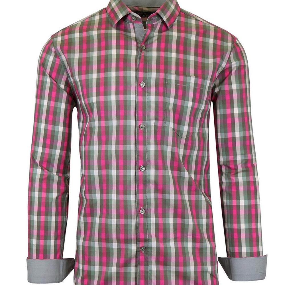 Galaxy By Harvic Mens Quick Dry Performance Stretch Dress Shirt XL Slim Fit Pink